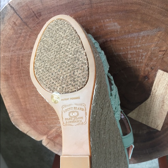 🍀 NWOT Lucky Brand Mint Wedges - Picture 7 of 8
